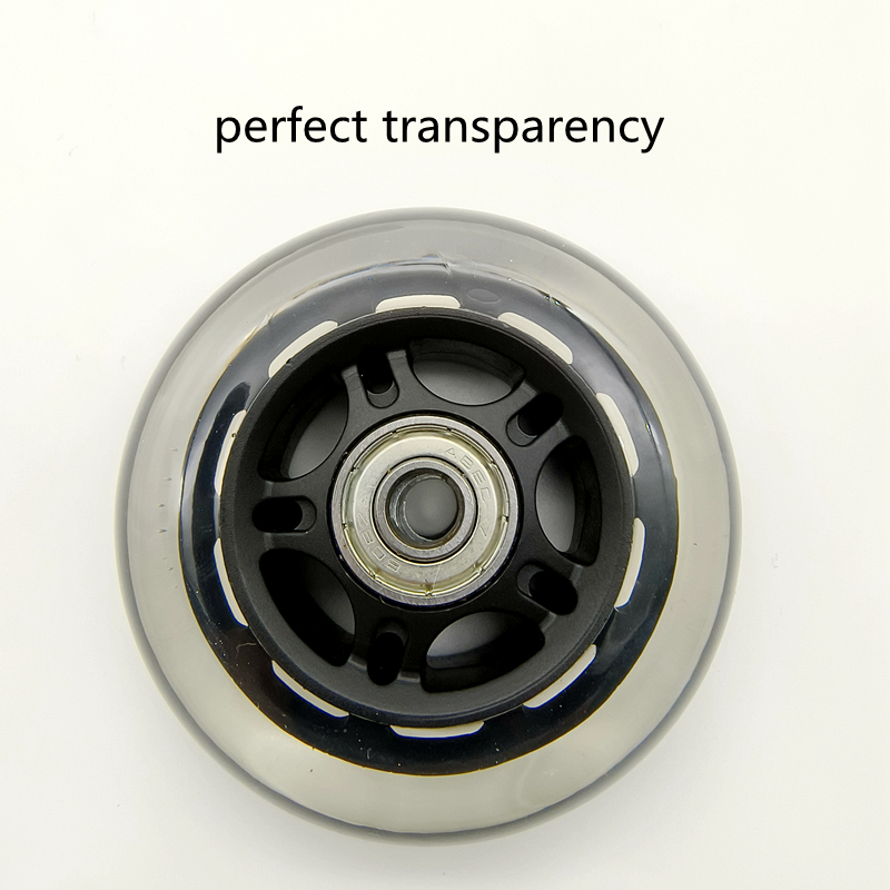 rolschaatsen wiel scooter wiel 80x24 zwart grijs transparante kleur 8pcs/lot