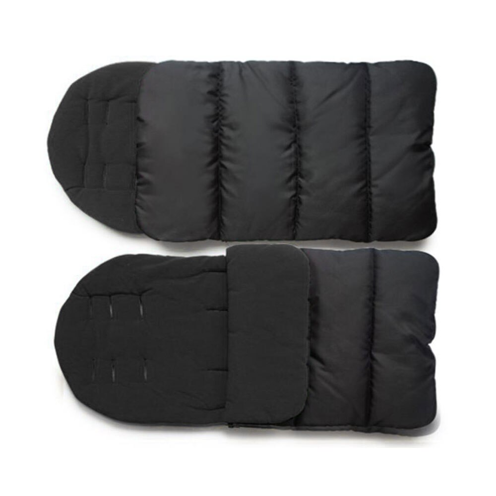 3- in -1 universele winddichte warme slaapzakken voor peuters, deken, voetenzak voor kinderwagen, buggy, kinderwagen, matje voor voetenzak: Zwart
