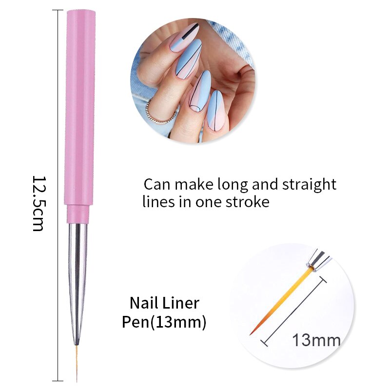 Geboren Pretty Nail Brush Nail Art Liner Voor Uv Gel Extension Bloem Tekening Schilderen Art Pen Manicuring Nail Art Tool diy: 03
