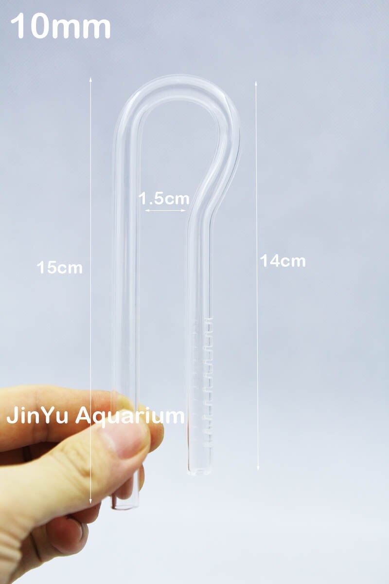Lilie glas rohr Mini nano 13mm 10mm 17mm zufluss abfluss Jet Energie abfluss fisch pflanzen Panzer Aquarium Filter zubehör: Single Zufluss 10mm