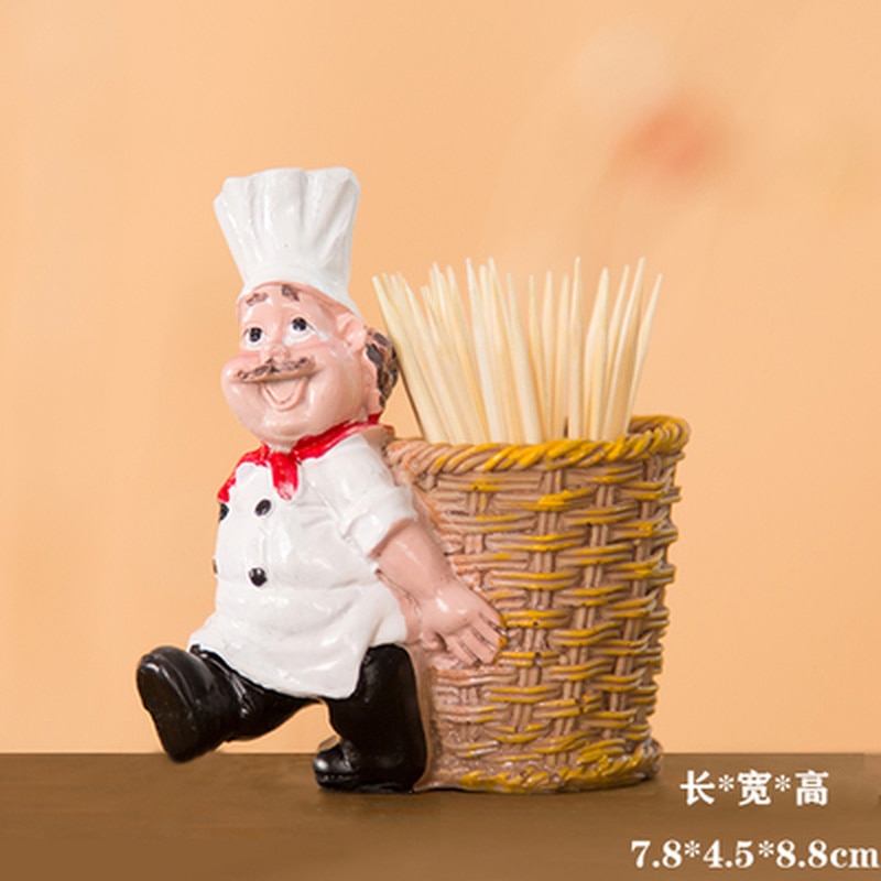 Palillo de dientes decorativo de resina para decoraciones para restaurante decoración para el hogar sostenedor de palillo de chef titular de la tarjeta del nombre