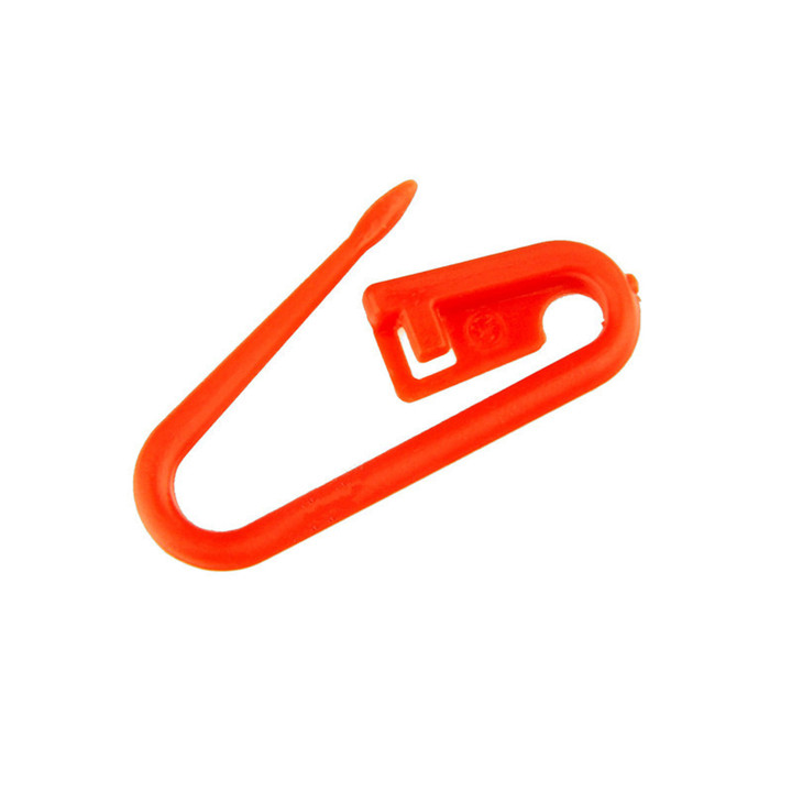 Pines de seguridad pequeños de plástico de Color, marcador de puntada de bloqueo, marcador de Clip de aguja para tejer, decoración de Gehaakte, manualidades DIY, 100 Uds.: Red Safety Pins