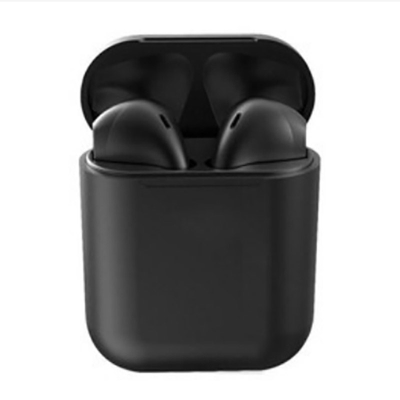Auriculares inalámbricos Bluetooth i12 TWS con micrófono, auriculares estéreo intrauditivos, auriculares Bluetooth, auriculares deportivos para juegos para Xiaomi: Negro