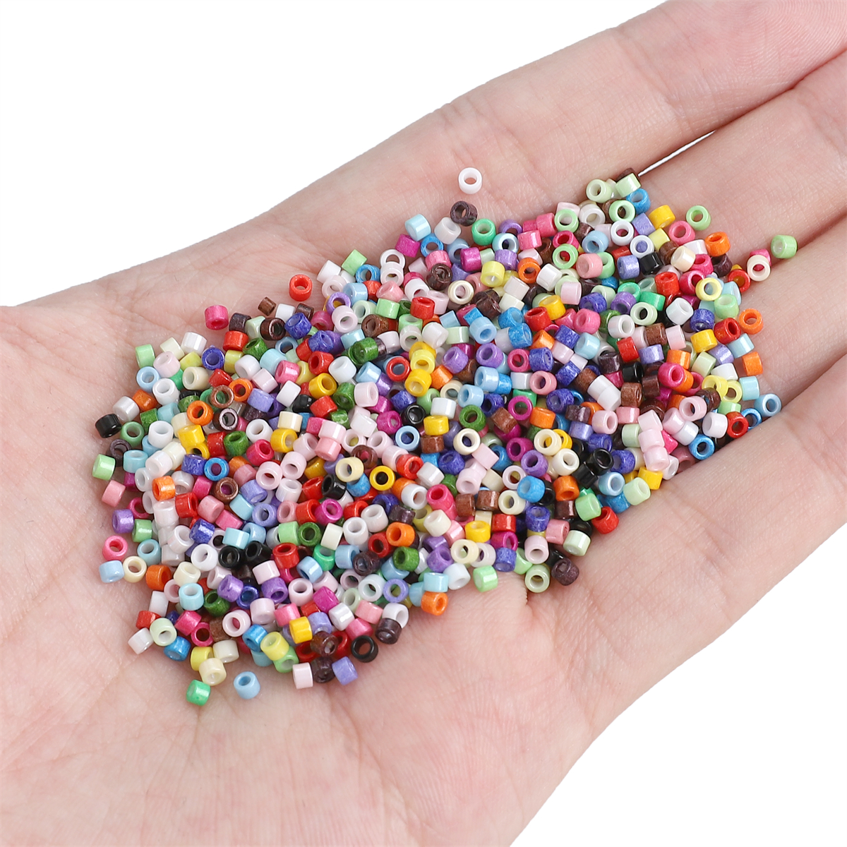 10g 1.6mm perle de riz peinture à l'huile perle Antique couleur perles de verre uniforme perles de rocaille d'espacement en vrac pour la fabrication de bijoux bricolage couture