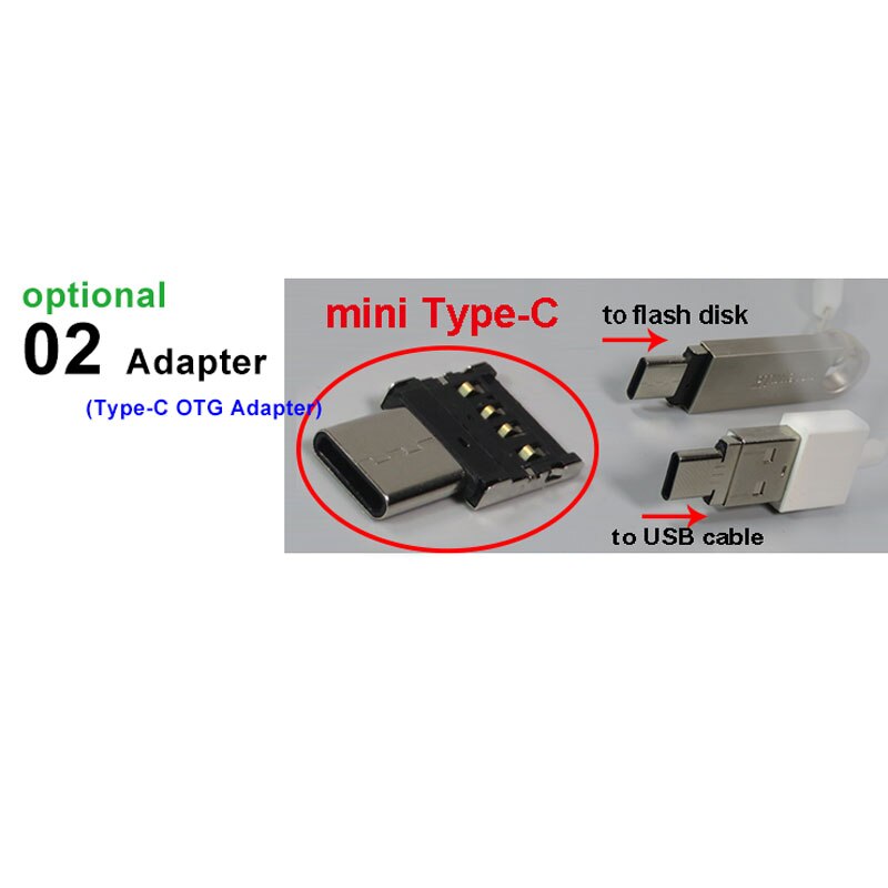 USB3.1 Tipo-C Cavo OTG con Esterno di ricarica in grado di etra supplementare di carica di alimentazione per Macbook USB-C HDD mobile duro disk unità: 02 mini adattatore