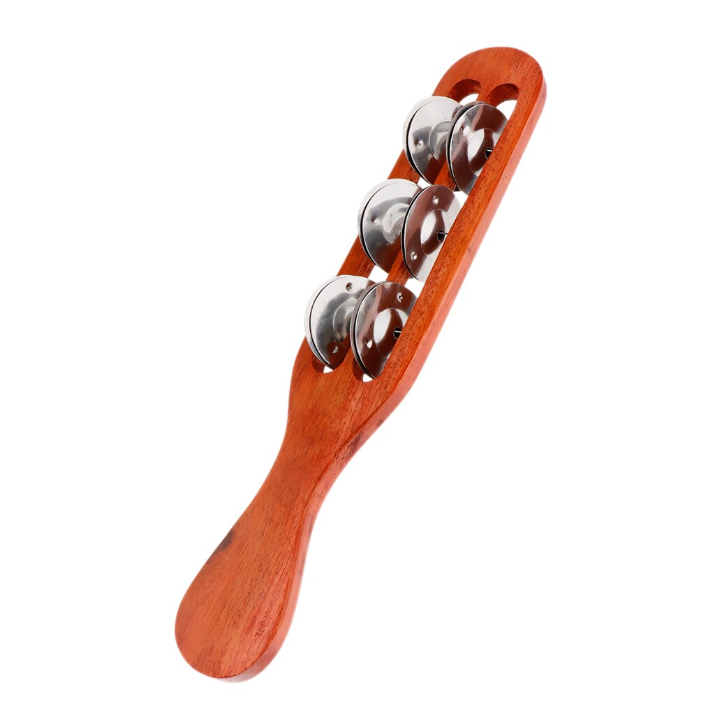 Double row bells Handy bell bell Baby hand rattles wooden toys