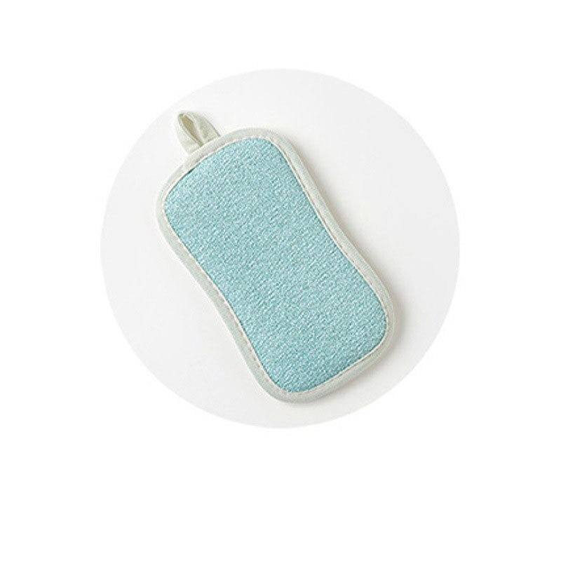 Esponja de nailon de doble cara para limpiar platos, cepillo de limpieza de descontaminación, estropajo, trapo, cocina, hogar, utensilios para lavar platos y tazas: Blue