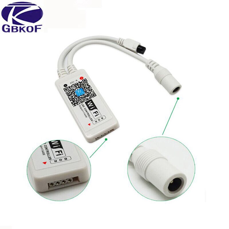 DC 5V 12V 24V Mini Bluetooth/WiFi LED RGB / RGBW Controller iOS Android APP 24Key IR Remote Controler für 3528 5050 LED Streifen