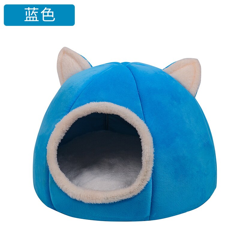 Deep Cave Bed For Cats Small Dogs Bed Cat's House Cat Bed Cat House Cats Accessories Dog House Puppy Nest Pet Beds Dog Kennel: C / 32cmX32cm