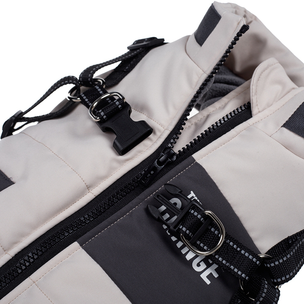 Hundemäntel, Windschutz mit Dual-D-Leine, Weste, Hundejacke, Wärmer Hunde-Kapuzenpullover, warme Hundekleidung