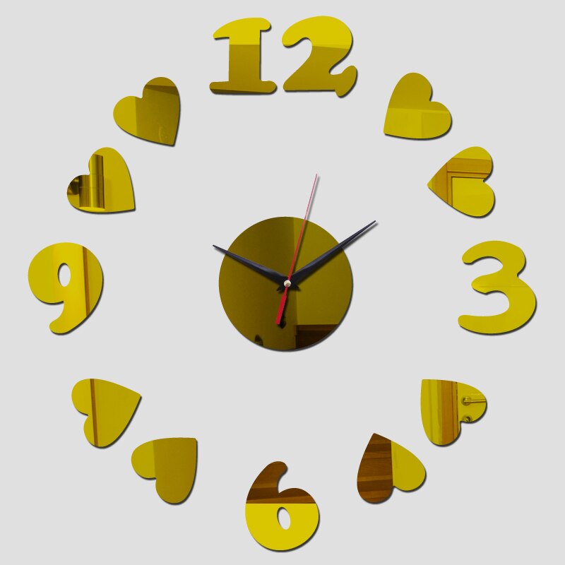 wandklok real speciale aanbieding top horloge diy liefde digitale 3d home decoratie woonkamer stickers