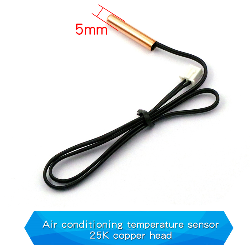 2 Stück Klimaanlage Temperatur sensor 5k 10k 15k 20k 25k 50k 100k Conditioner Rohrs ensor Gummi kopf Kupfer kopf: YELLOW