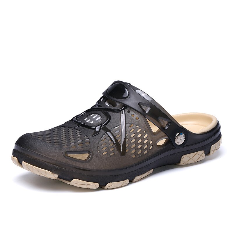 Mannen Sandalen Zomer Slippers Slippers Mannen Outdoor Strand Casual Schoenen Goedkope Mannelijke Sandalen Water Sch: Black / 7.5