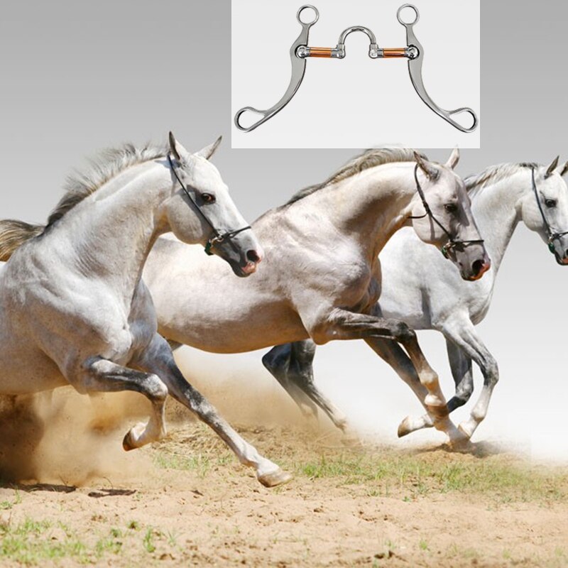 Stainless Steel Snaffle Bit Horse Bits Western Snaffle Bits for Horses Coronet Mouth Training Bit with Copper Port