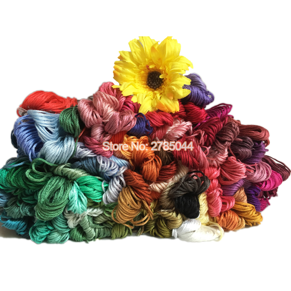 thumbnail image 2 of FASHEWELRY 210 Yards Polyester Embroidery Floss - 24 Colors Pink Crewel Cross Stitch Thread 2 of 9