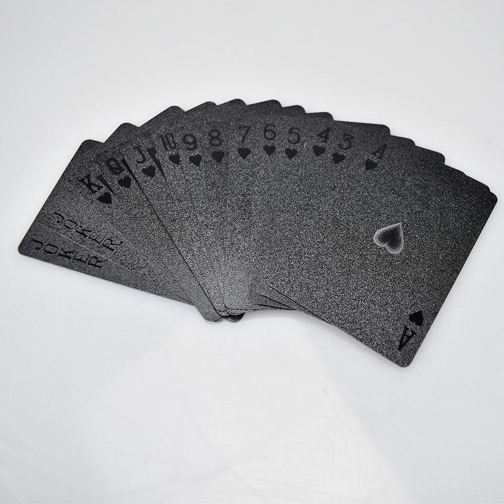 Black Radiation Playing Cards High Grade Waterproof PVC Material