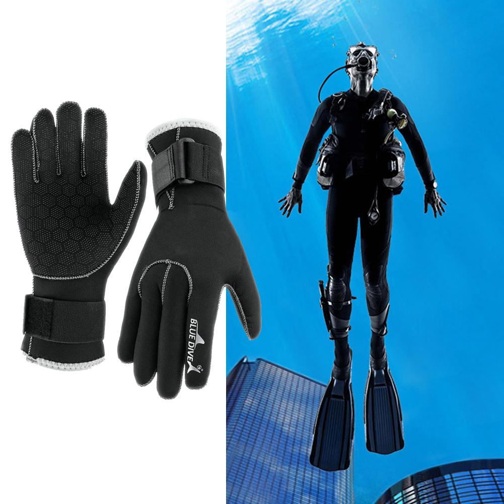 De neopreno de 3MM frío-prueba de natación de invierno Buceo snorkel buceo guantes equipamiento bajo el agua calor invierno nadar pesca submarina