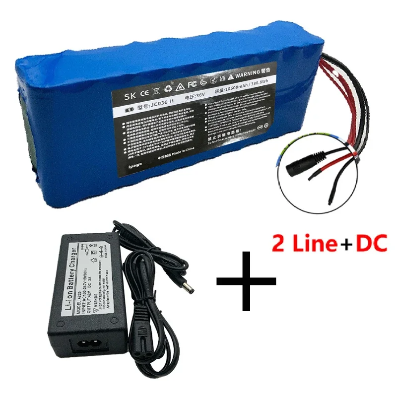 18650 36 V/42 V 10s2p 10500 mAh Elektroroller Power Lithiumbatterie Elektro-Skateboard BMS Roller Balance Auto