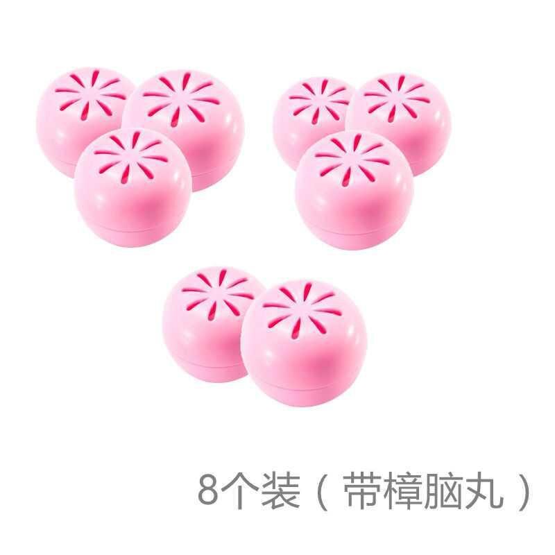 Mottenkugel Feuchtigkeit-Beweis Motten-nachweisen Mehltau-Beweis Insektenschutzmittel Sanitär Ball Kleidung Geruch-Entfernen Kasten: 8 Rosa Mottenkugeln