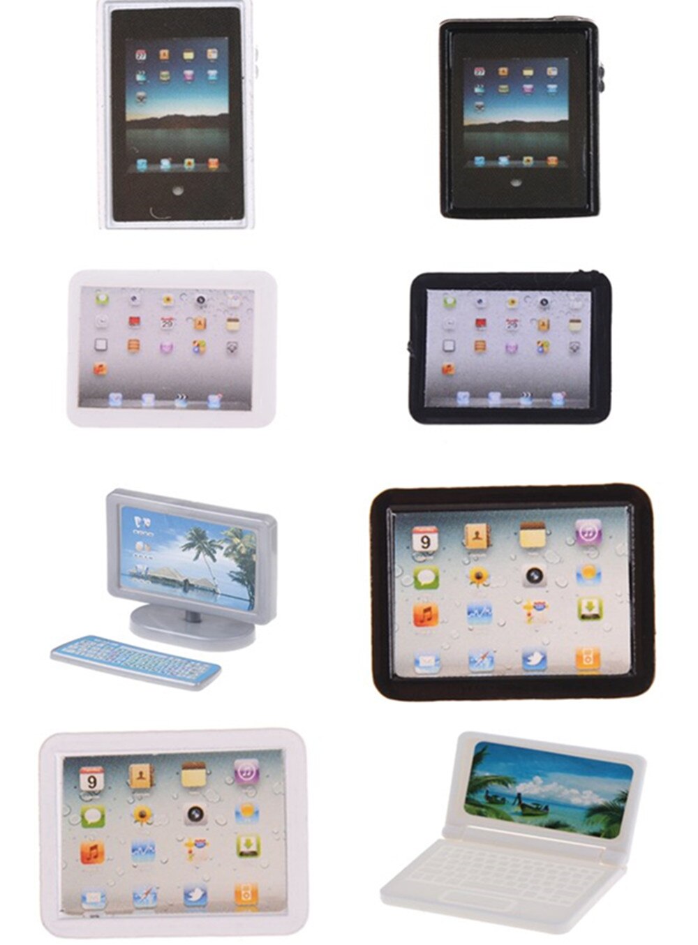 1PCS Sveglio di Simulazione Mini Computer Portatile Del Computer FAI DA TE 1:12 Miniatura casa delle bambole Della Lega di Modo Artigianato Decorazione Dollhouse Fai Da Te Giocattoli