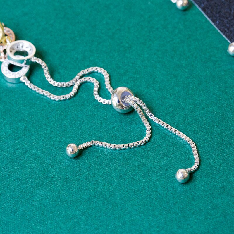 BU-128 Romantique Bracelet avec Trois Tons Belle Bowknot Style Halo CZ Pave Charme Bracelets Pour Femme Lots En Vrac