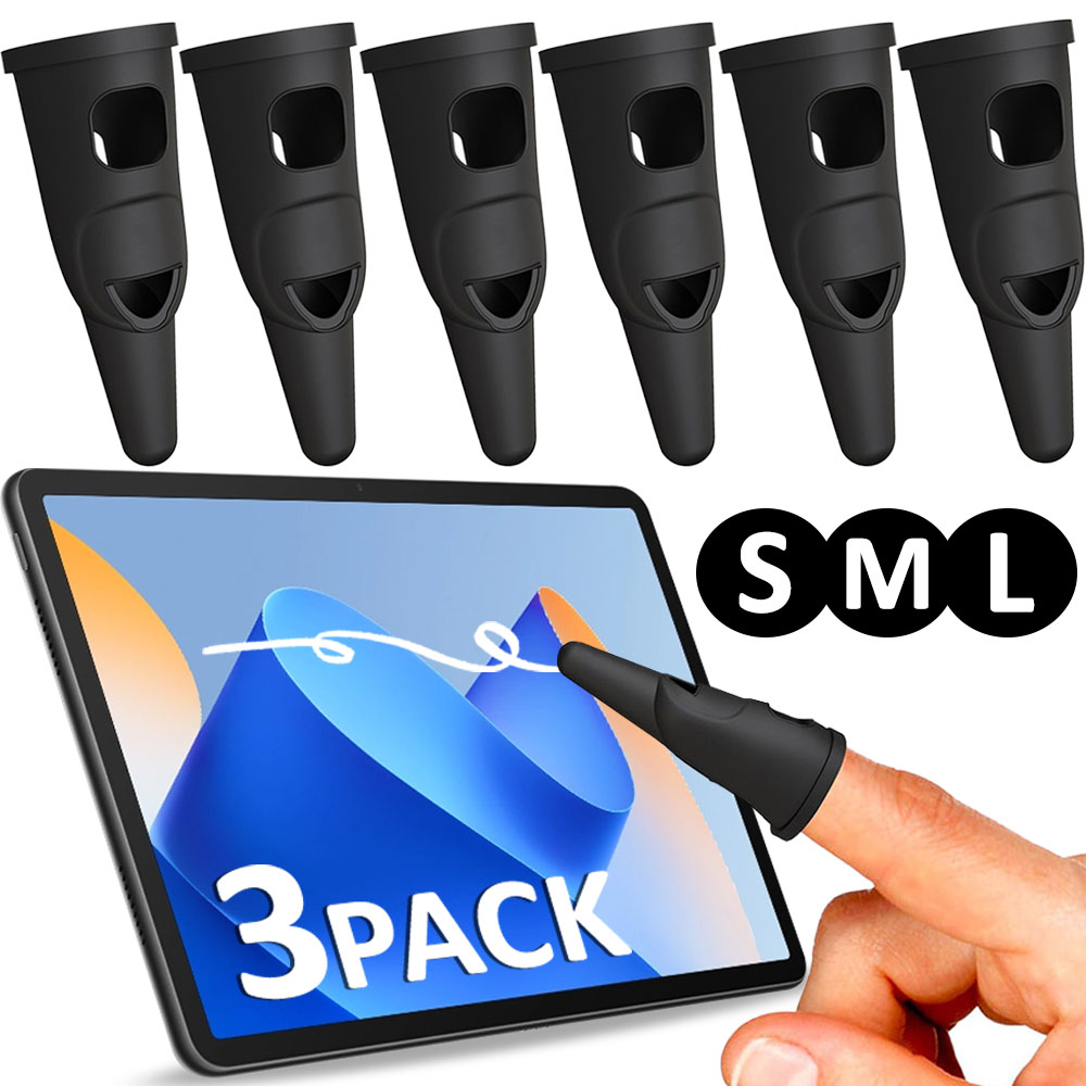 Bolígrafos de silicona suave para dedos, guantes universales de pantalla de tableta de sensibilidad de alta precisión para IPhone/iPad/tableta Android