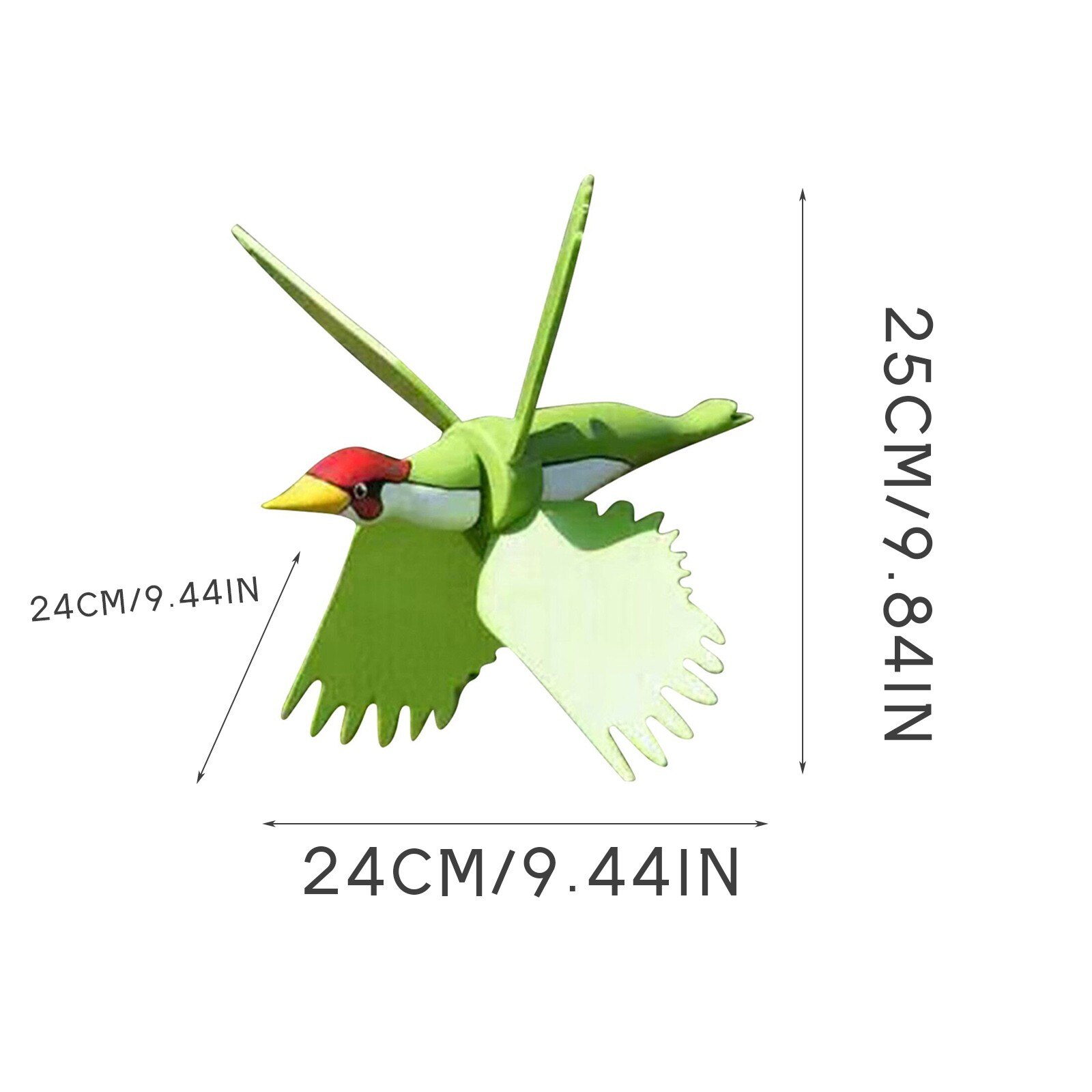 Wooden Whirligig-Asuka Series Windmill Whirly Parrots Garden Lawn Decoration For Kids Garden Decoration Stakes Gardening