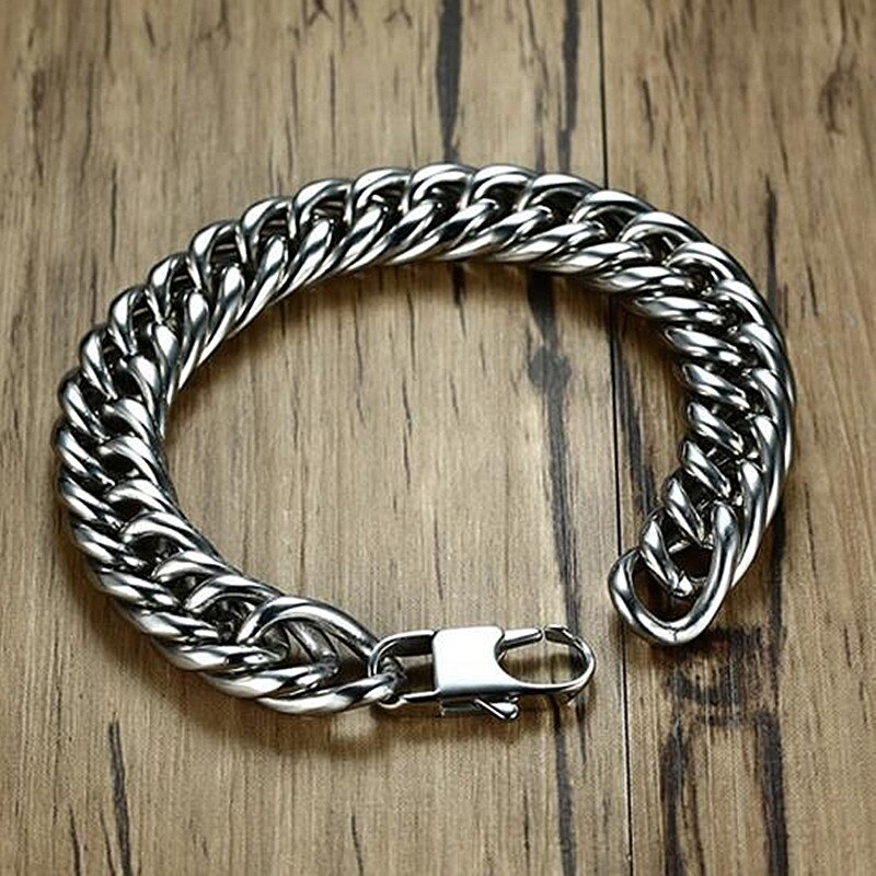 HNSP 10MM stainless steel Link chain bracelet for men male