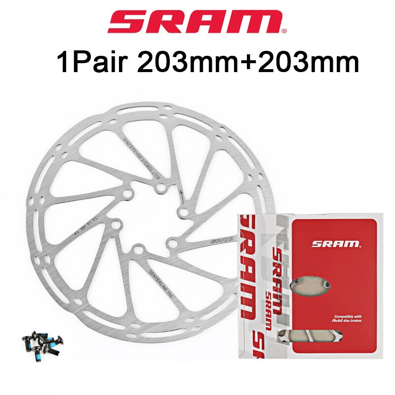 SRAM Rotor 160mm 180mm 203mm Bicycle Disc Brake Rotor Stainless Road Mountain Bike Centerline Brake Rotors 1PC 2PC MTB Rotors: 2PC 203mm-203mm