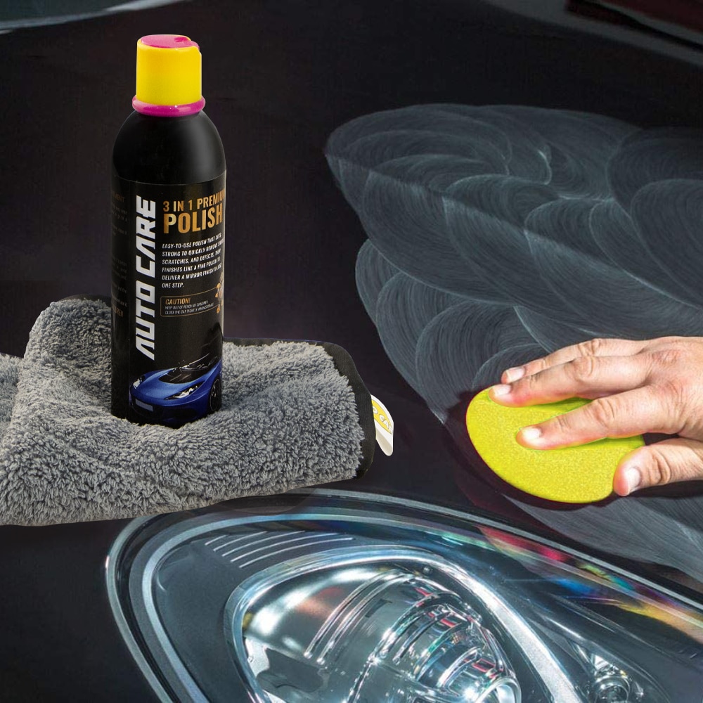 200ml bil voks polish voks ridsefjerner 3 in 1 et-trins carnauba voks maling pleje slibeblanding voks polering reparationssæt