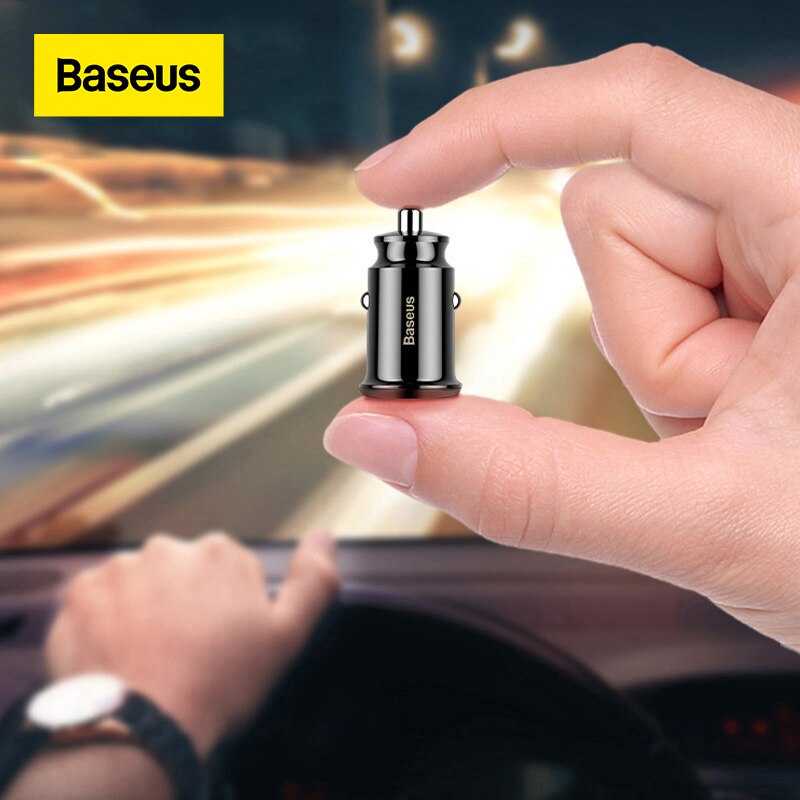 Baseus Auto Oplader Voor Voor Iphone Samsung Telefoon Tablet Gps 3.1A Snelle Opladen Lader Mini Dual Usb Auto Telefoon Oplader adapter