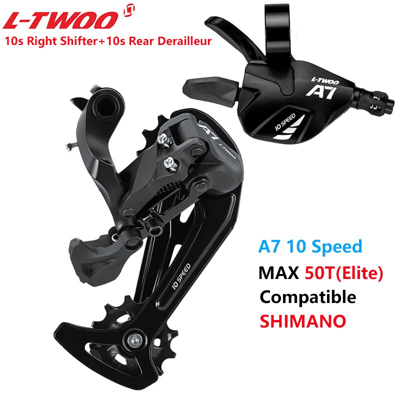 LTWOO A7 1x10 Groupset Trigger Shifter Lever+Rear Derailleur MTB Bike 10-Speed Cassette Sprockets 42T 46T 50T for SRAM SHIMANO: A7 10S SGS Groupset