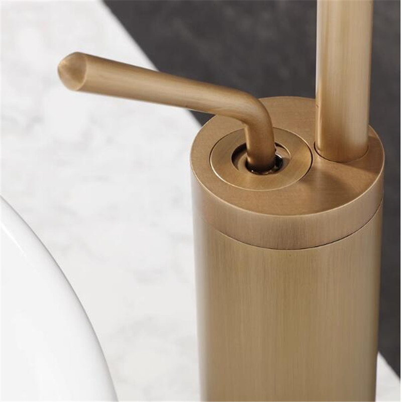 Tuqiu Antieke Badkamer Kraan Messing Wastafel Kraan Warm Koud Zwart Wastafel Kraan Messing Kraan Keukenkraan Draaibare Wastafel Waterkraan