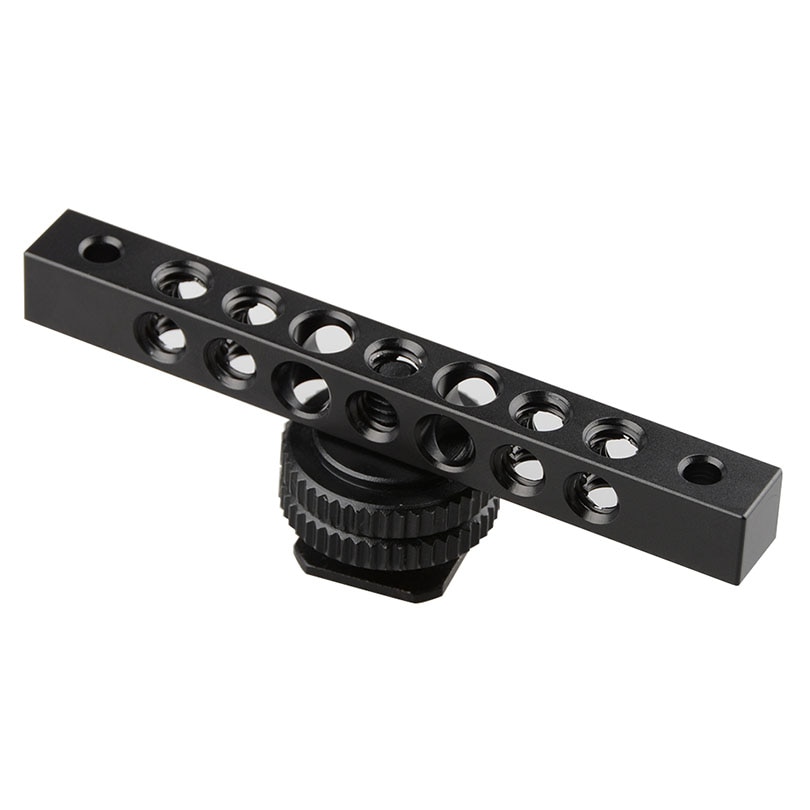 Camvate Cool Black Aluminium Kaas Bar Met 1/4-20 Draad Gat Voor Monitor Converteren Koud Shoe Camera Accessoires c1483