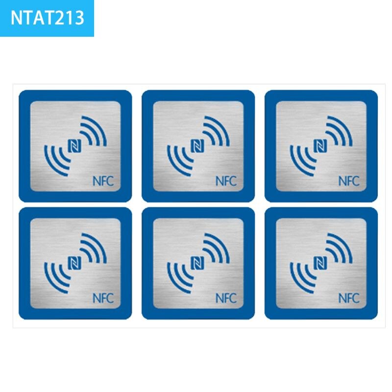 6 stücke NFC Ntag213 Schild Aufkleber 13,56 MHz Universal- Etikett RFID Schlüssel mit 144 Byte M0XB: BL