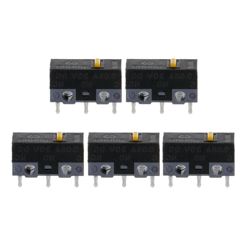 5 sztuk oryginalny HUANO mysz mikro przełącznik przycisk mikro: żółty