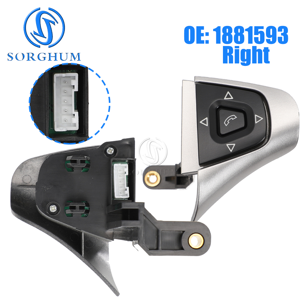 SORGHUM camión Auto crucero volante interruptores Panel de botones Menus tablero perilla para SCANIA P G R T series 1881591 1881593: Morado