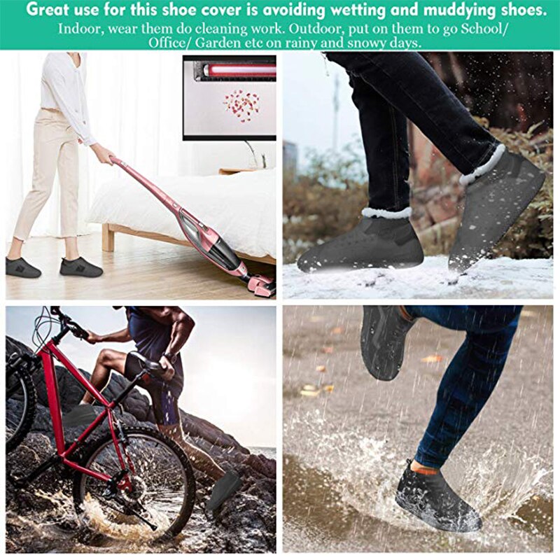 Erwachsene freundlicher Wasserdichte Schuh Abdeckungen Gummi Silikon Überschuhe Schuhe Protektoren Wiederverwendbare Regendicht Skidproof Über Schuhe Stiefel Abdeckung