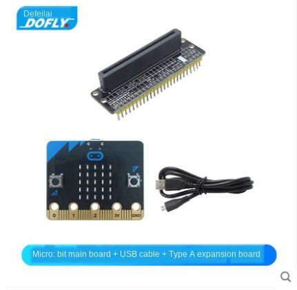 Microbit placa de expansão do reino unido produto original bbc micro: bit board com cabo usb: Black