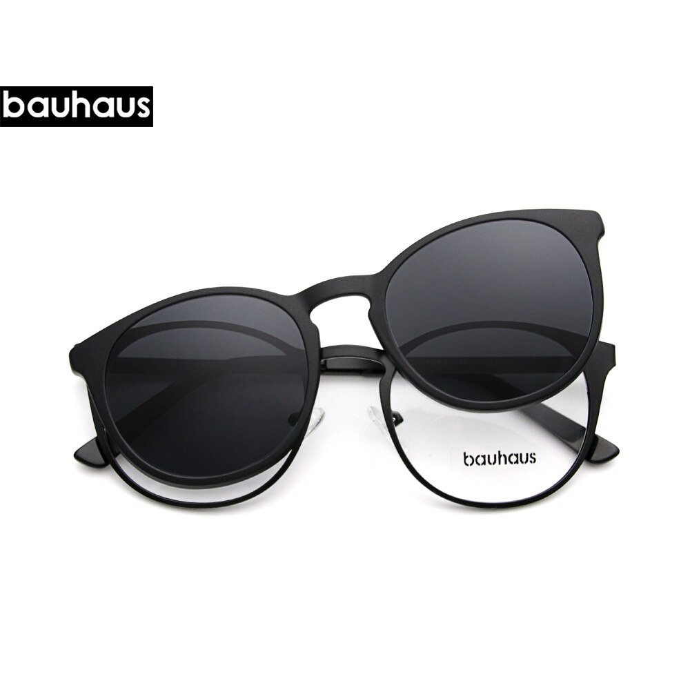 Bauhaus-Gafas de metal X106 para hombre o mujer, bastidor para el imán: C1