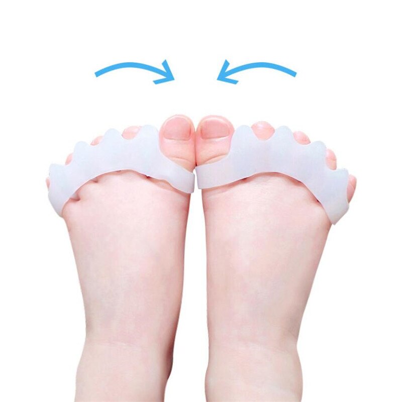 Tå separator korrektion hallux valgus corrector 2 stk silikone ortopædisk hammer separator glattejern spreder fodpleje værktøj