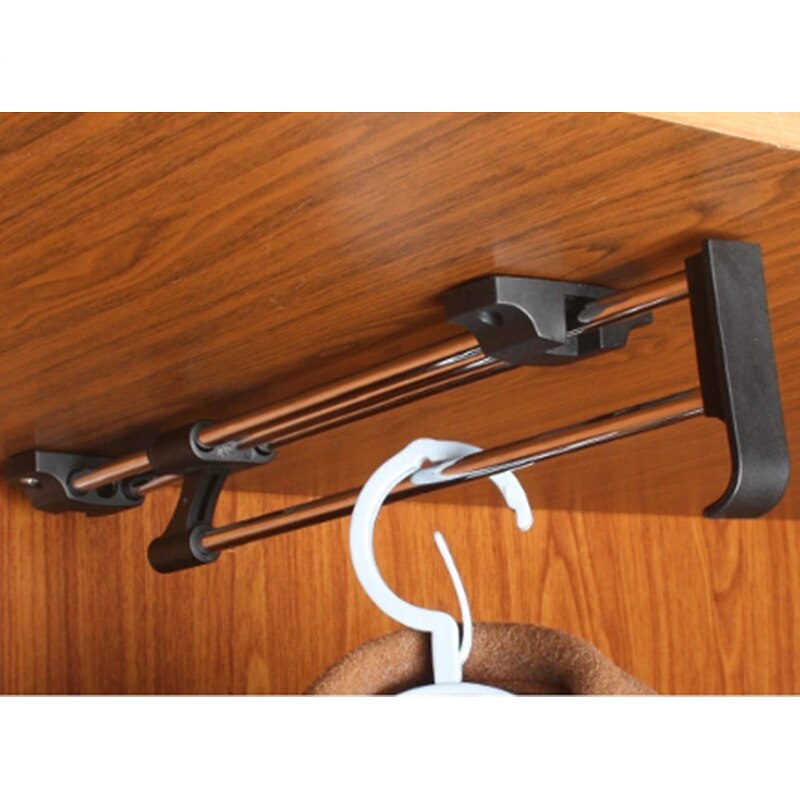 Top Mounted Sliding Pull Out Pull-out Closet Wardrobe Cloth Hanger Rack 25/30/35/40/45/50CM Heavy Duty Retractable Closet