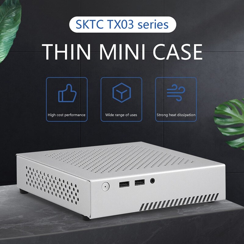 TX03 Mini Itx Case Computer Chassis Htpc Host Case USB2.0 Itx Behuizing Desktop Case: Default Title