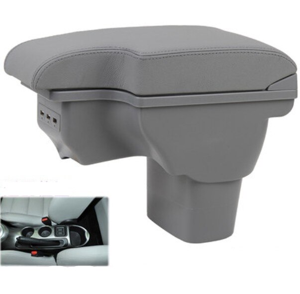 For Nissan Juke armrest box central Store content box cup holder ashtray interior decoration car-styling accessories 14-17: Gray