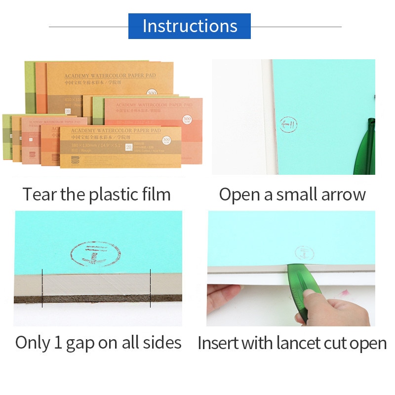 Barteen 100% Cotton Watercolor Paper 20Sheets Hand Painted Watercolor Book for Artist Student all Sketch