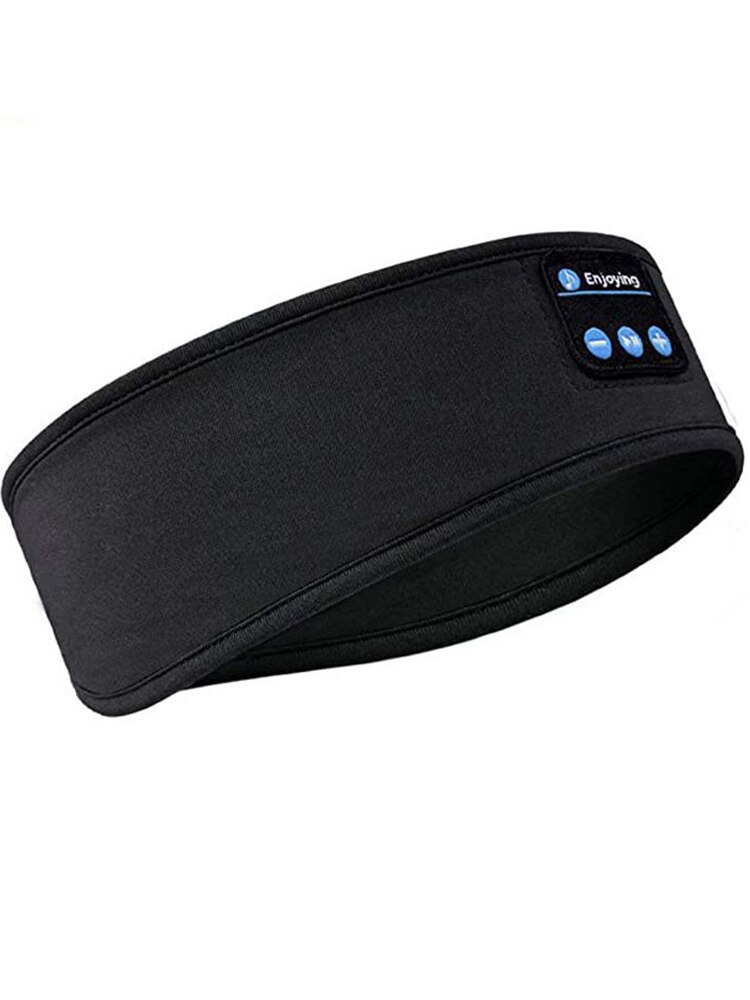 Bluetooth hoofdband workout hoofdband fitness hoofddeksel sport haarband: Zwart