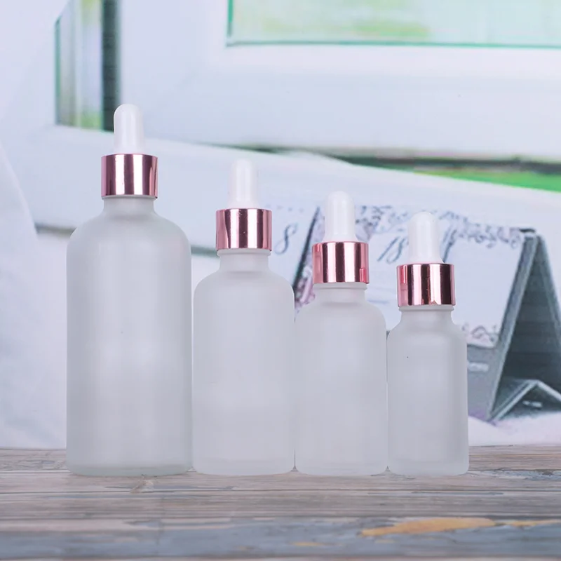 Frosted Glazen Druppelflesjes Lege Etherische Olie Flessen Potjes Met Pipetten Parfumflesjes