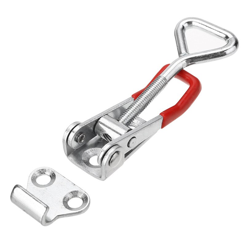 2PCS Metal Rubber Adjustable Latch Catch Toggle Clamp Furniture Hardware Cabinet Boxes Lever Handle Lock Hasp for Sliding Door
