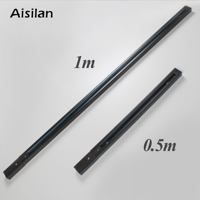 Aisilan Track Licht Schiene Für Track Lampe 0,5 m Schwarz Weiß Für Scheinwerfer Aluminium + Kupfer Draht (Kaufen Track geben Stecker Für Freies)