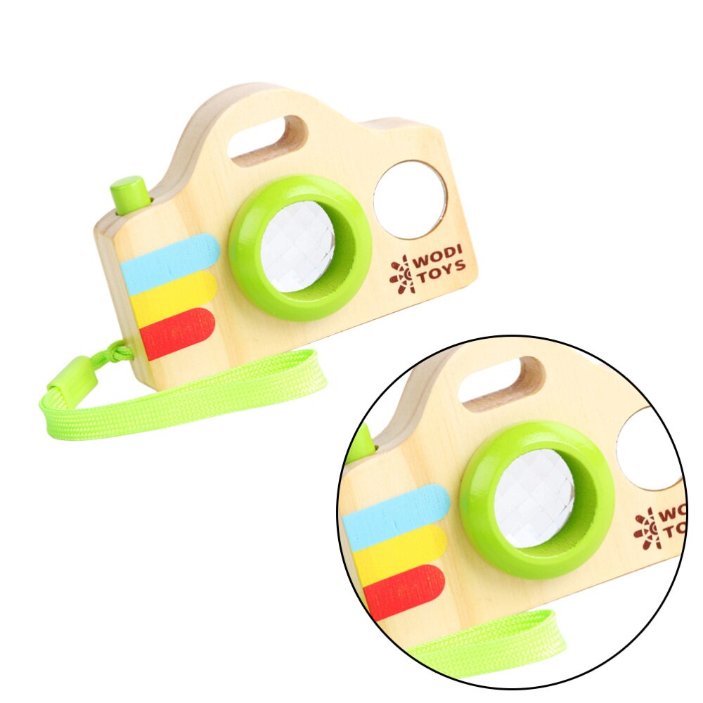 1Pc Caleidoscopio Giocattolo Caleidoscopio di Legno A Forma di Macchina Fotografica Caleidoscopio di Apprendimento Precoce Del Giocattolo per Bambini Giocattolo Educativo per I Bambini A Casa Childr